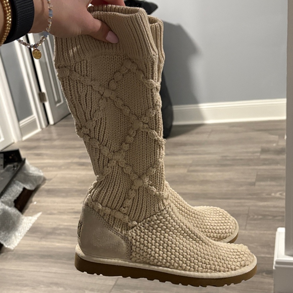 UGG Tan Knit Winter Boots